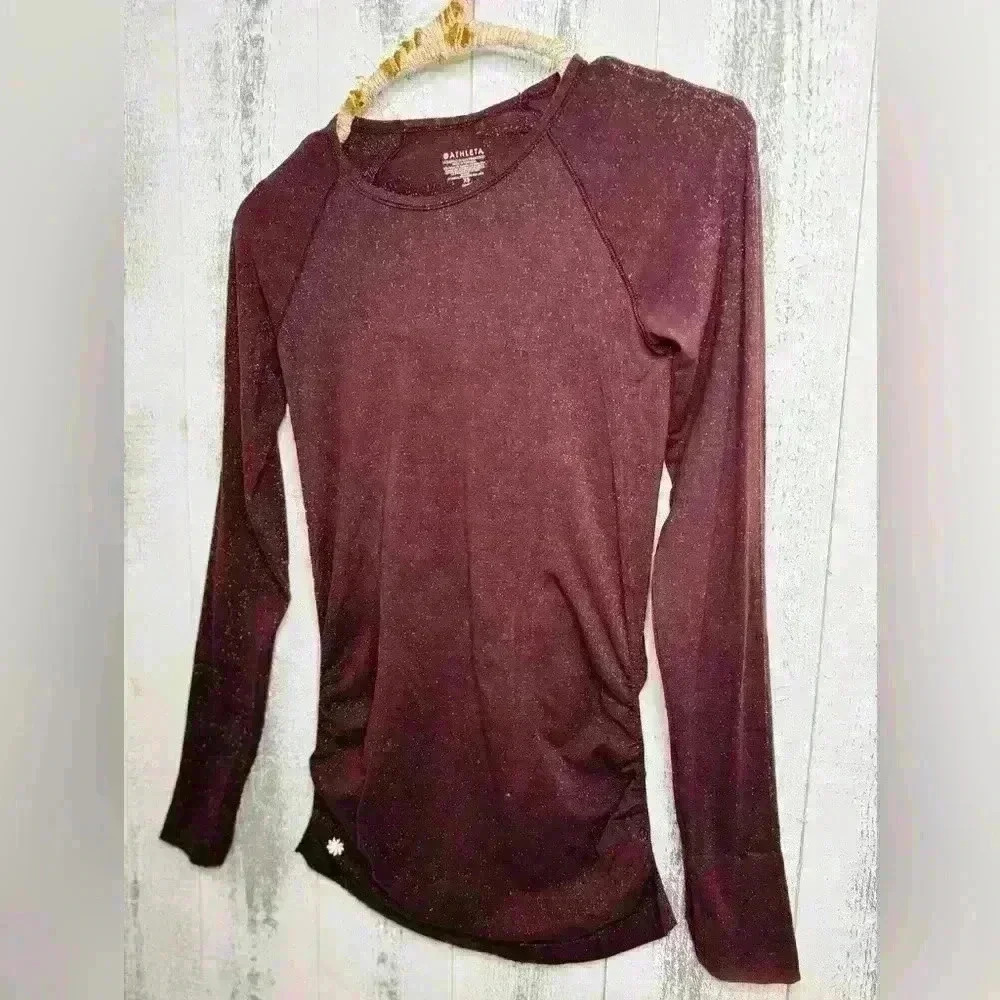 Athleta Metallic Thread Long-sleeve Shirt. - Picture 4 of 9